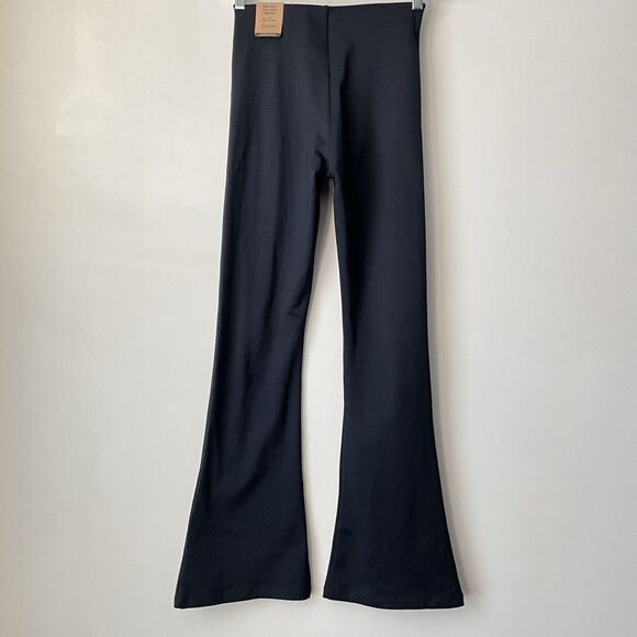 Pink Active Flare Pants S Black Full Length Cozy Lined High Rise - Picture 3 of 8